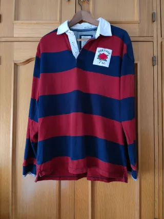 Polo Rugby Rayas Rojo/Azul Talla XL