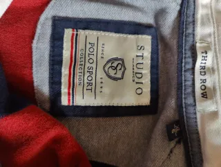 Polo Rugby Rayas Rojo/Azul Talla XL