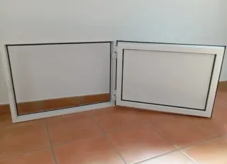 Ventana aluminio blanca opaca