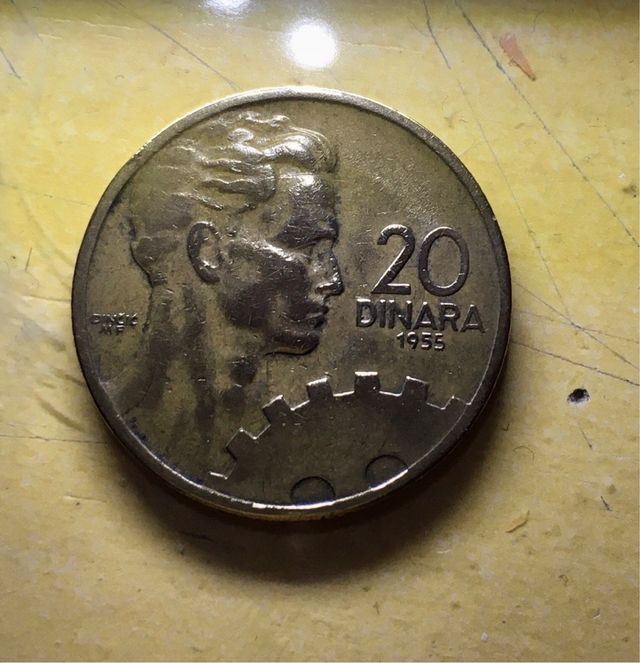 20 Dinara Yugoslavia 1955