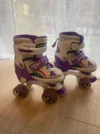 Patines 4 Ruedas Ajustables Niña con luces