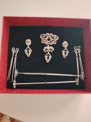 Aderezo Fallera Niña Plata