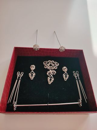 Aderezo Fallera Niña Plata