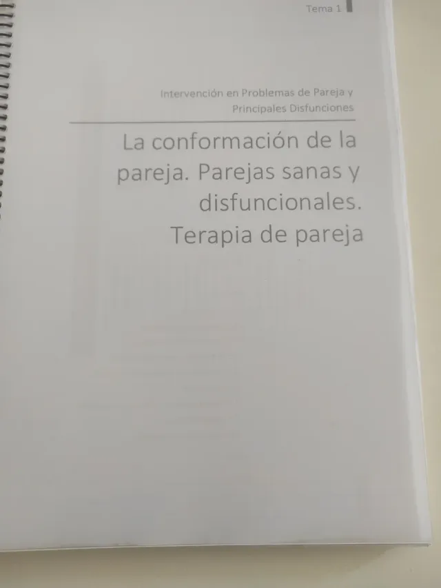 La conformación de la pareja.