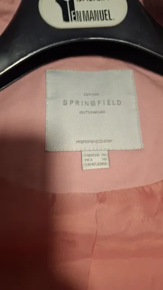 Gabardina Springfield Rosa Talla XS.