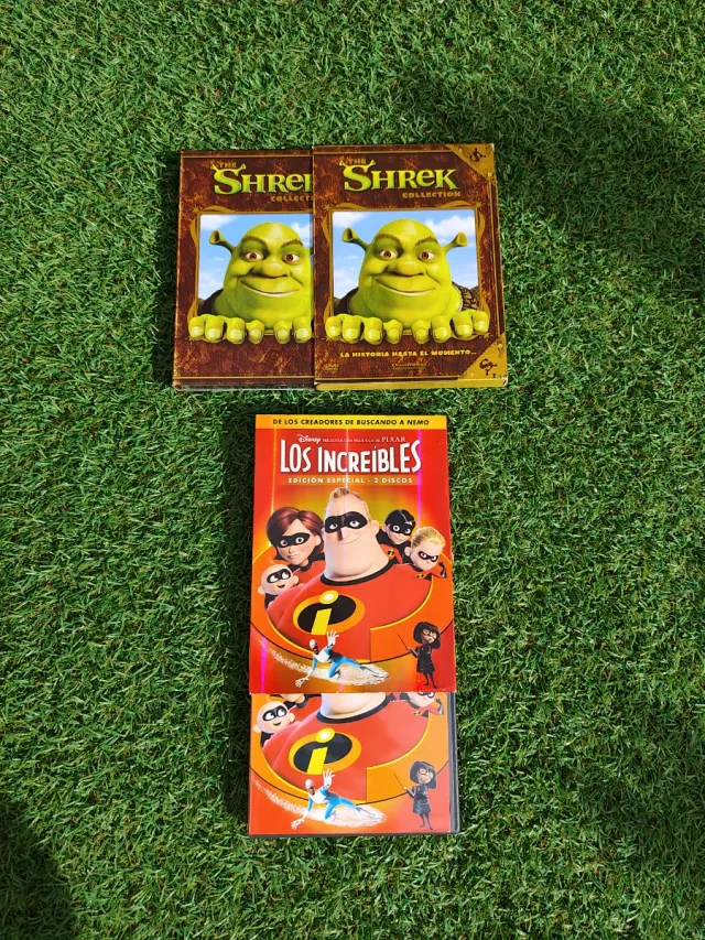DVD Shrek Collection y Los Increíbles. Lote.