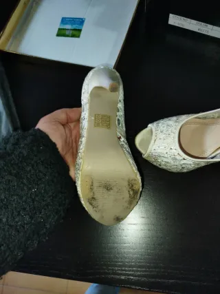 Zapatos de encaje para novia talla 37