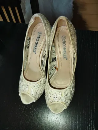 Zapatos de encaje para novia talla 37