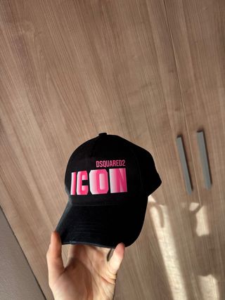Gorra DSQUARED2 ICON Negra y Rosa