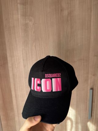 Gorra DSQUARED2 ICON Negra y Rosa