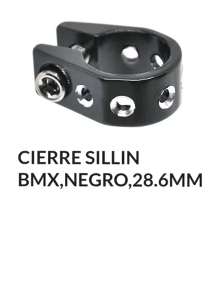 Cierre sillín BMX 28.6 mm negro