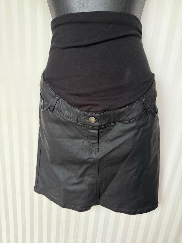 Gonna premaman effetto pelle nera