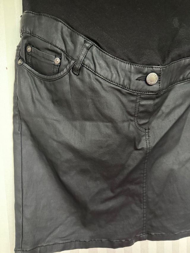 Gonna premaman effetto pelle nera