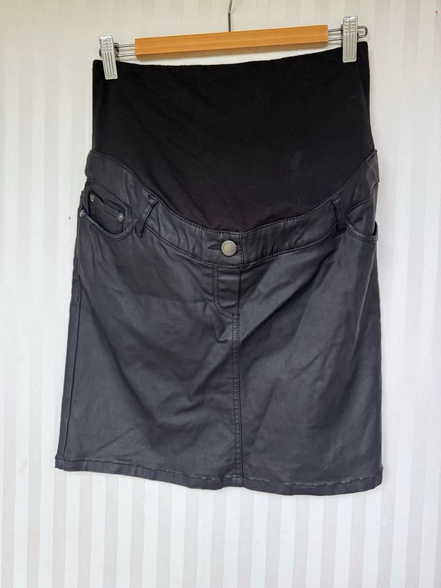 Gonna premaman effetto pelle nera