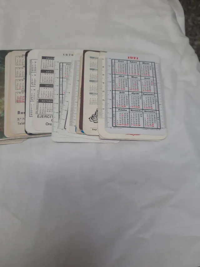 80 calendarios de años entre 71 hasta2008