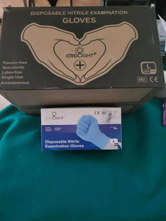 Caja Guantes Nitrilo CRDLIGHT Talla L (1000 uds)
