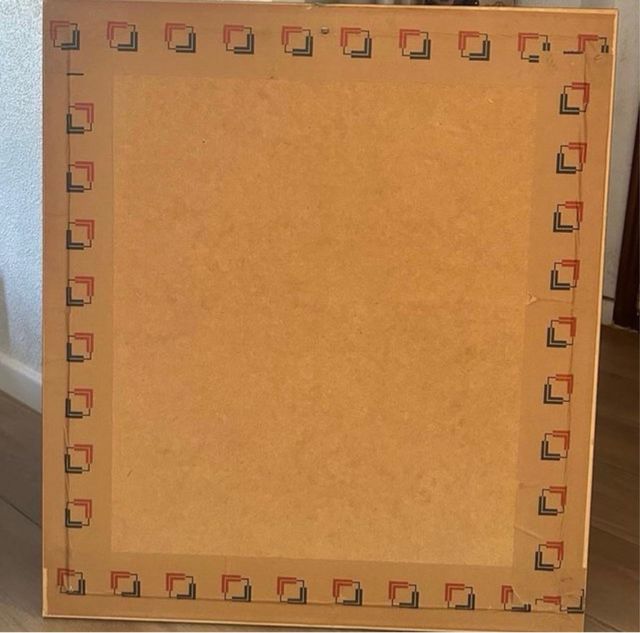 Cuadro decorativo floral morado y negro