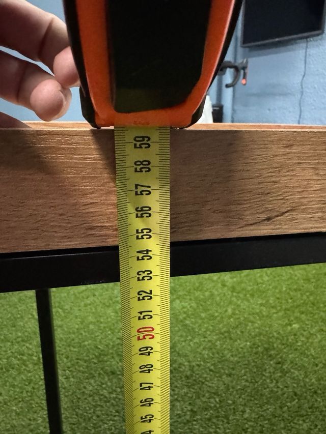 Mesa auxiliar bandeja madera y metal