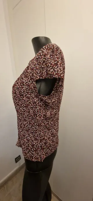 Blusa estampada manga corta
