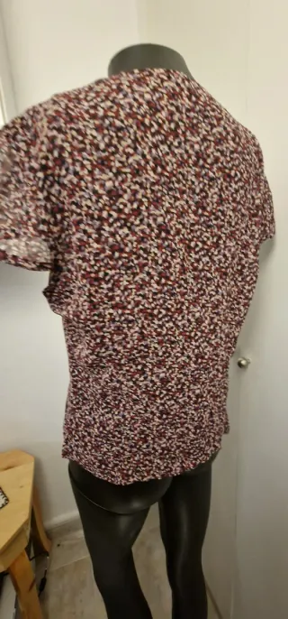 Blusa estampada manga corta