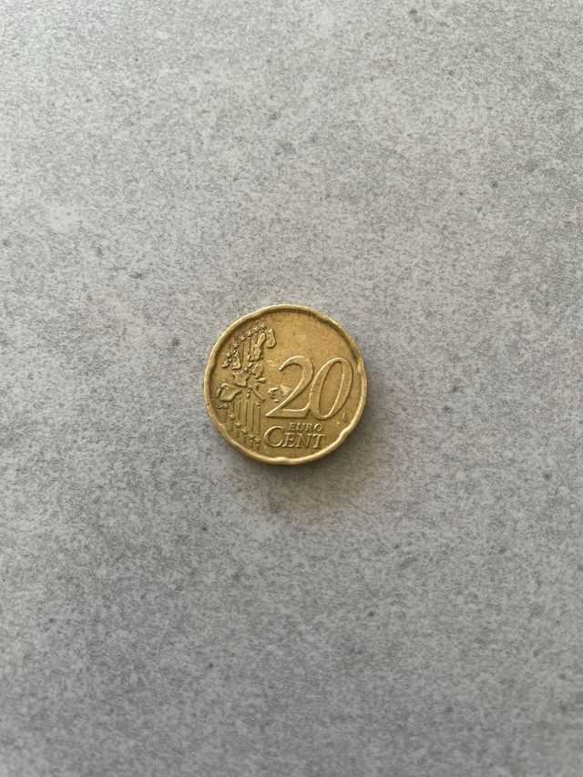 Moneda 20 céntimos Italia 2002