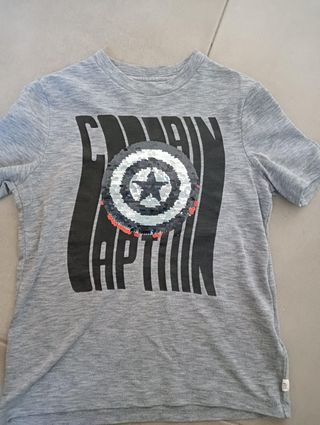 Camiseta Gap Marvel Capitán América Lentejuelas