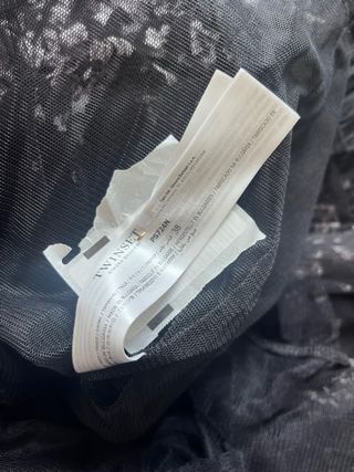 Vestido tul negro volúmenes Twinset