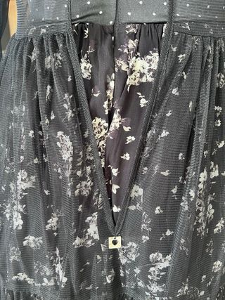 Vestido tul negro volúmenes Twinset