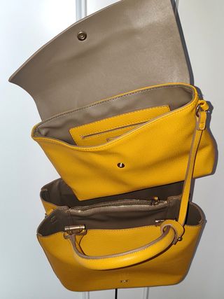 BOLSO Parfois Amarillo mostaza tipo cuero
