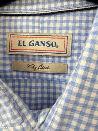 Camisa El Ganso cuadros vichy celeste