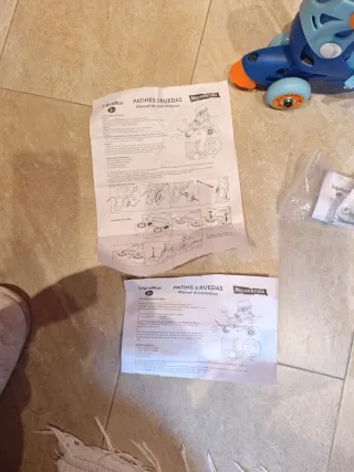 Patines 3 Ruedas Juguettos Niño Azul/Naranja