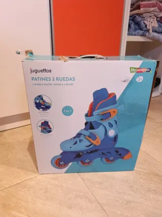 Patines 3 Ruedas Juguettos Niño Azul/Naranja