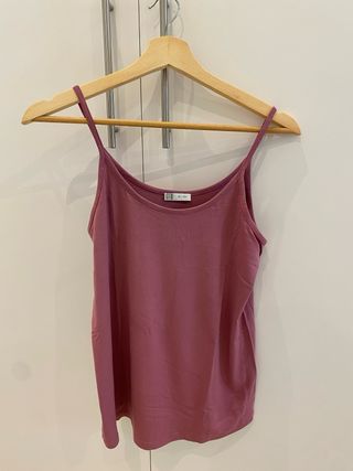 Jersey premamá  rosa hilo con top tirantes a juego