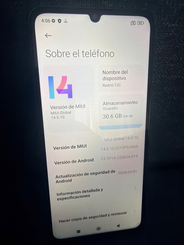 Redmi 13C con pantalla 6.74 y NFC