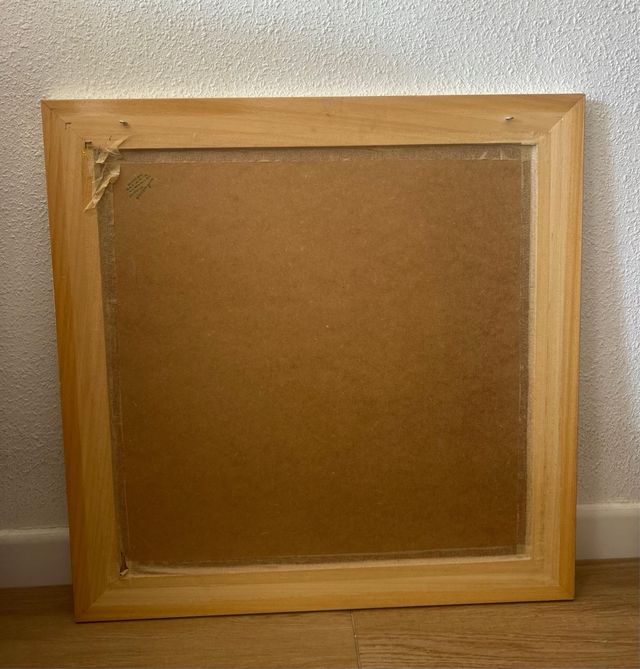 Cuadro Flores Rosas Marco Plateado