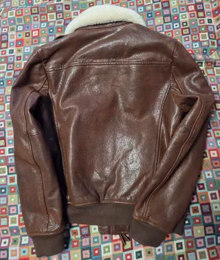 Chaqueta Bomber Piel Superdry Marrón