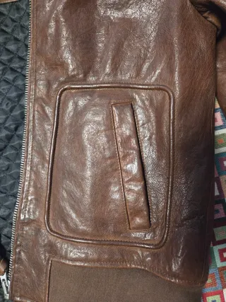 Chaqueta Bomber Piel Superdry Marrón