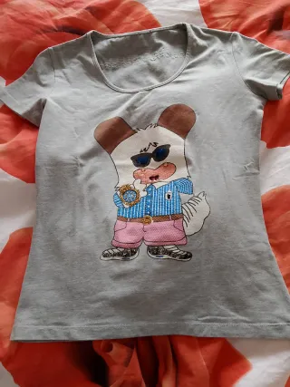 T-shirt Mamaquevo stampa Hello Spank