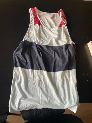 Camiseta sin mangas con rayas