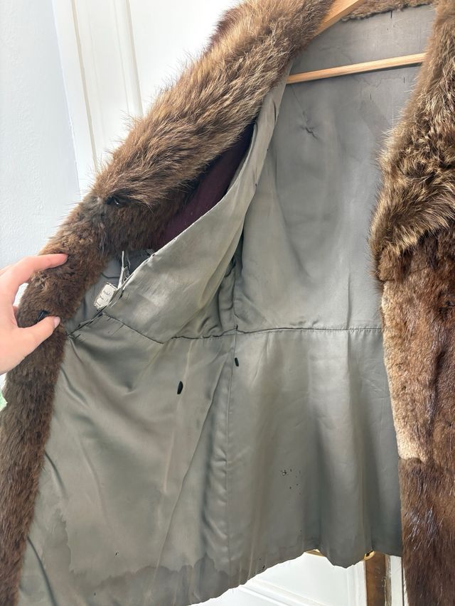 Abrigo de pelo marrón