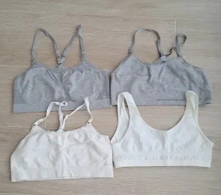 Lote 4 Sujetadores Deportivos Gris y Blanco