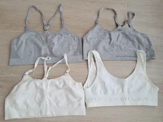 Lote 4 Sujetadores Deportivos Gris y Blanco