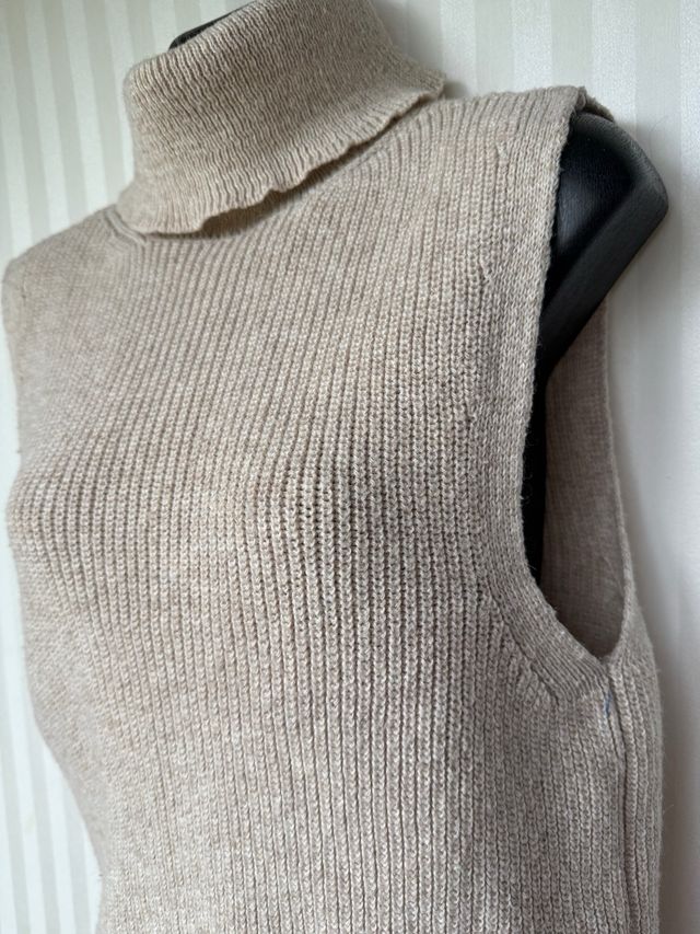 Giacchetta in maglia beige da donna