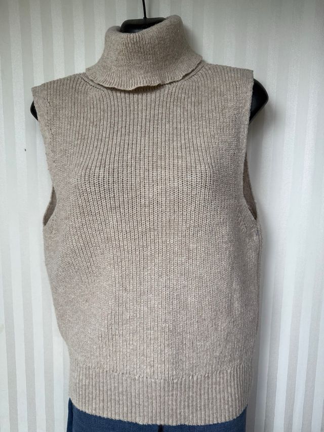 Giacchetta in maglia beige da donna