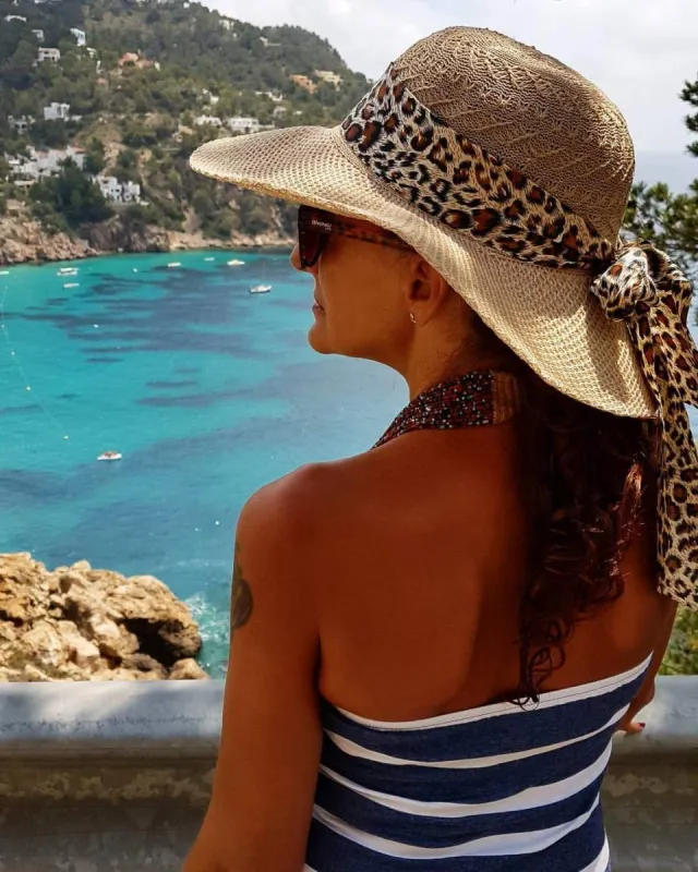 Vestido de rayas de algodón