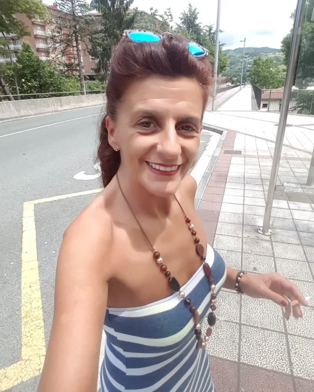 Vestido de rayas de algodón