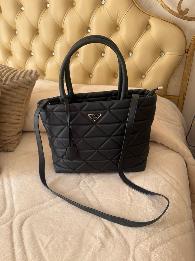 Borsa Prada Nera Tela Tracolla