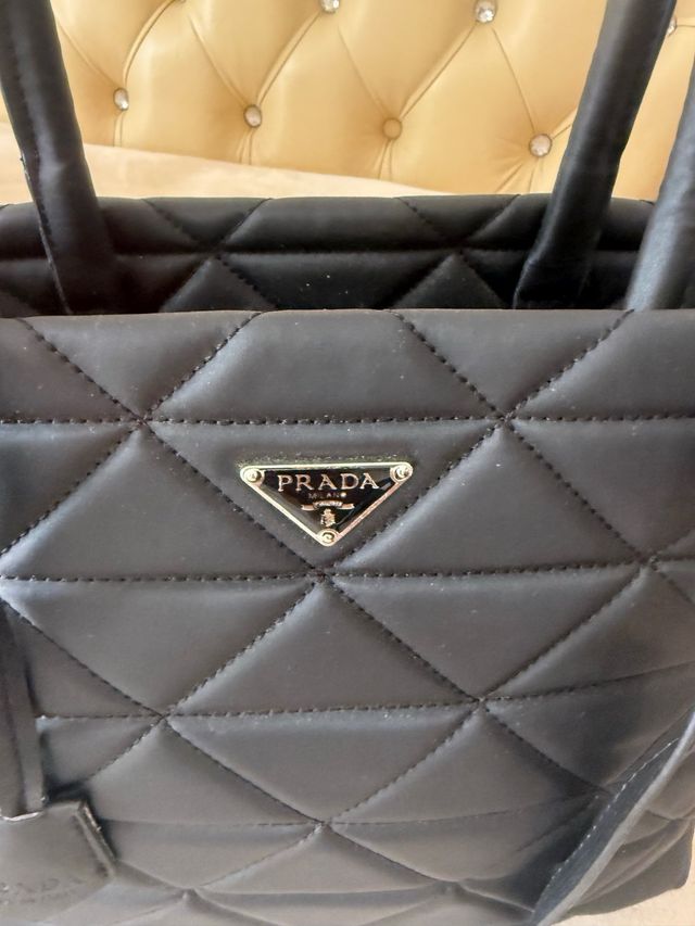Borsa Prada Nera Tela Tracolla