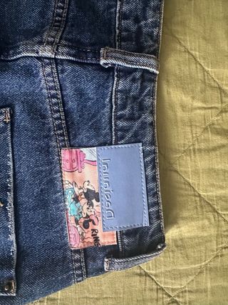 Falda vaquera customizada Mickey Mouse