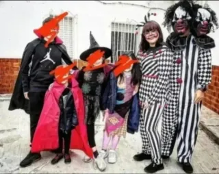 Disfraz Payaso 2 Cabezas Morph Talla L